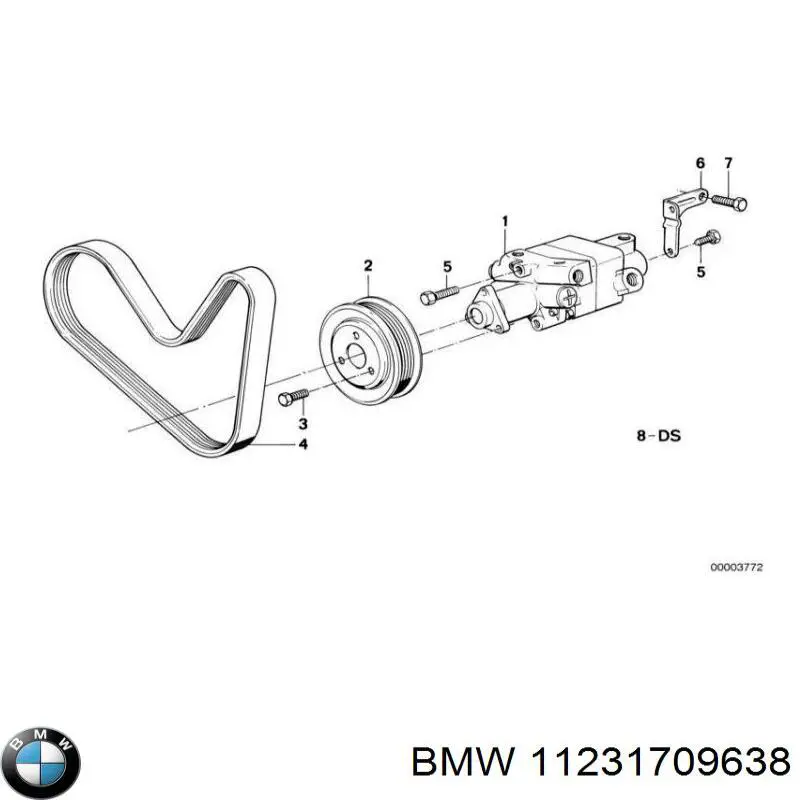 Ремінь генератора 11231709638 BMW