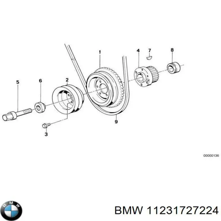 Шків колінвала (демпфер ) BMW 11231727224 ціна, від 19.89 USD