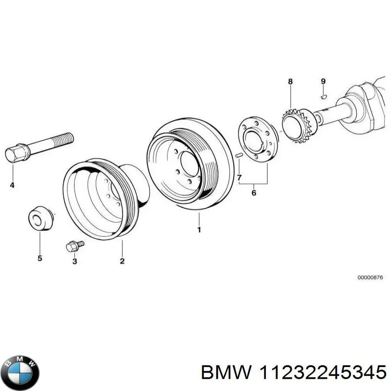 Шків колінвала (демпфер ) BMW 11232245345 ціна, від 28.18 USD