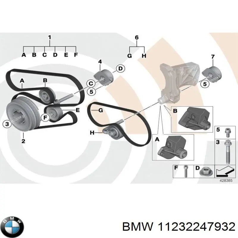 Болт коленвала на BMW 5 (E39)