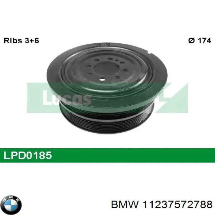 Шків колінвала (демпфер ) BMW 11237572788 ціна, від 79.83 USD