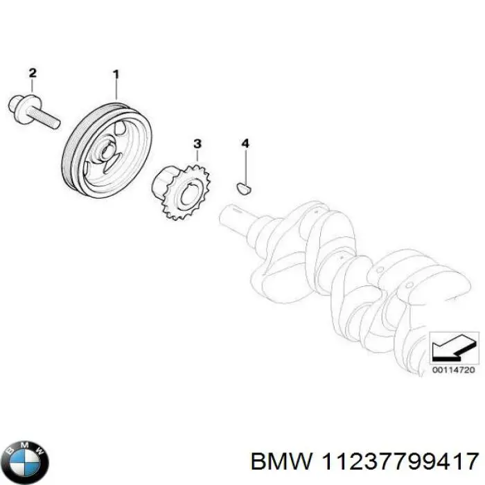 11237799417 BMW Демпфер колінвалу