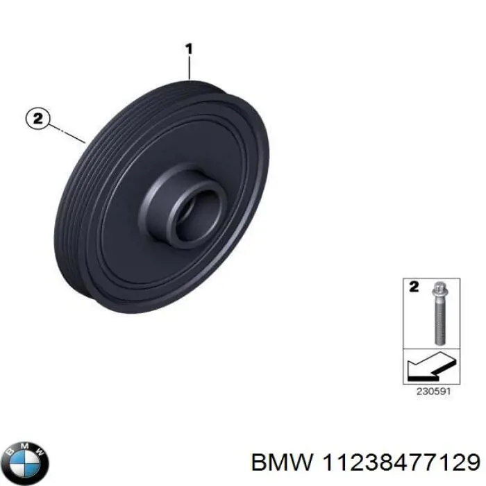 Купити 11238477129 BMW Шків колінчастого вала