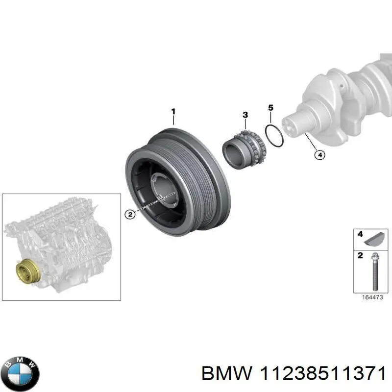 Демпферний шків колінвала BMW 11238511371