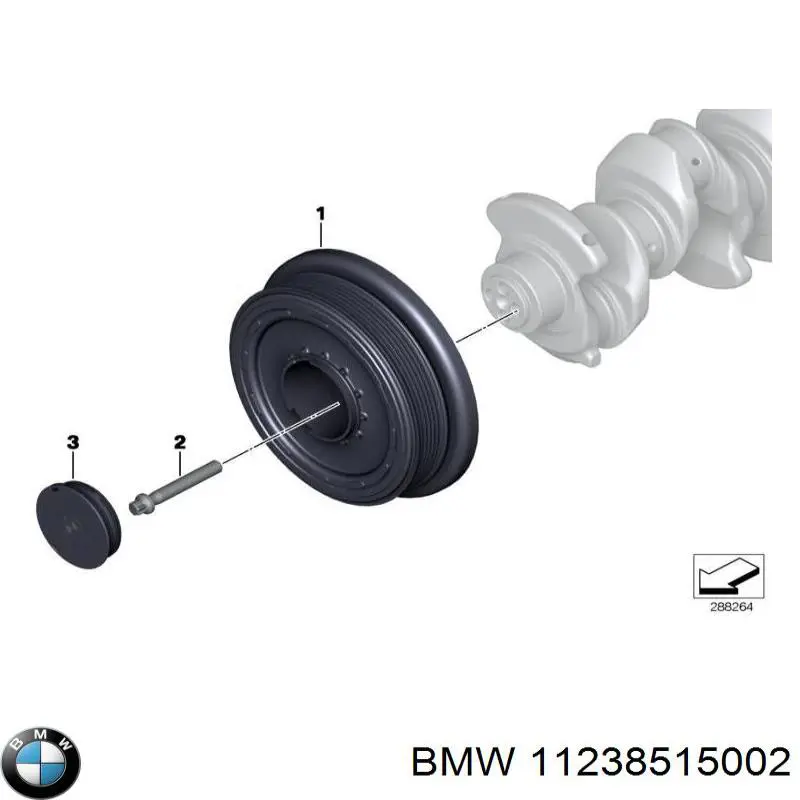 Купити 11238515002 BMW Шків колінчастого вала