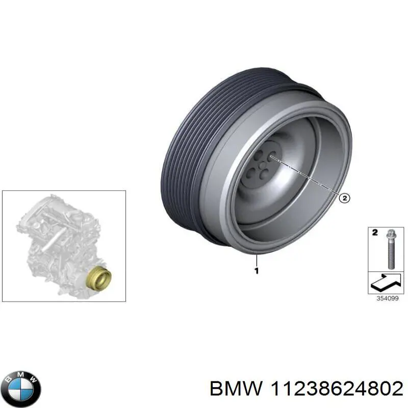 11238624802 BMW Демпфер колінвалу