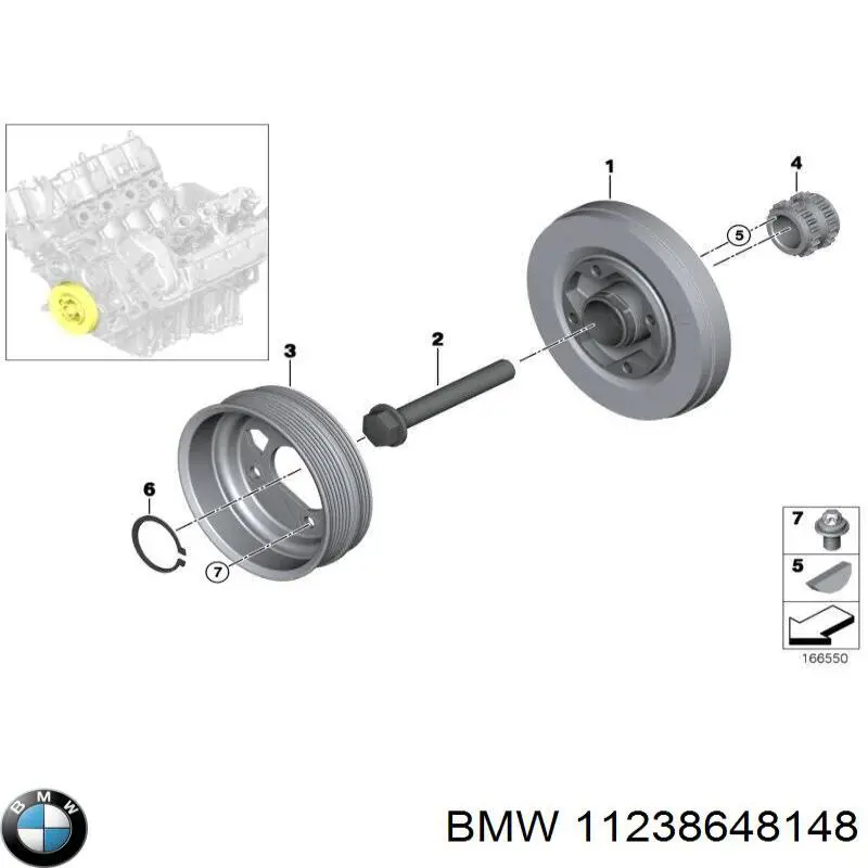 Купити 11238648148 BMW Болт колінвалу