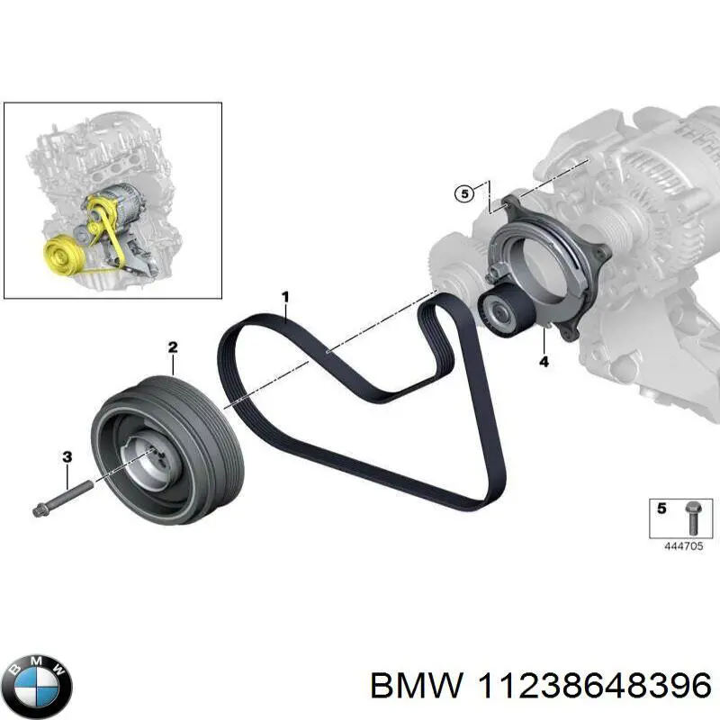 Купити 11238648396 BMW Шків колінчастого вала