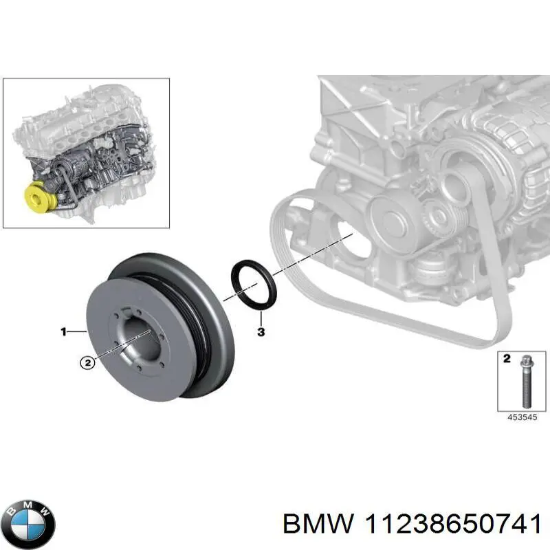 Купити 11238638534 BMW Шків колінчастого вала