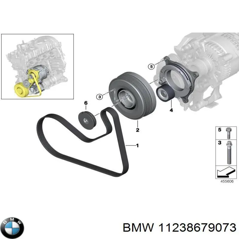 Шків колінвала на BMW 6 (G32)