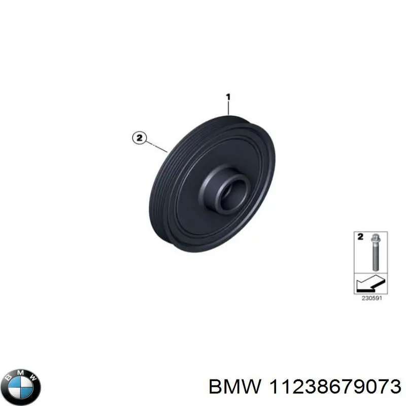 Шків колінвала (демпфер ) BMW 11238679073 ціна, від 506.95 USD