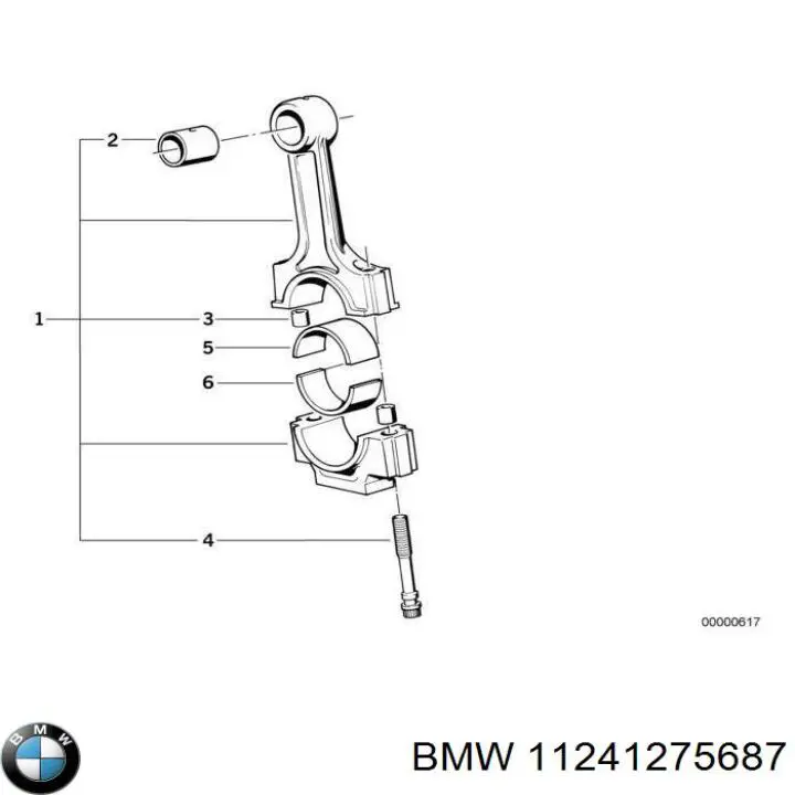 Шатун поршня ДВЗ BMW 11241275687 ціна, від 19.00 USD