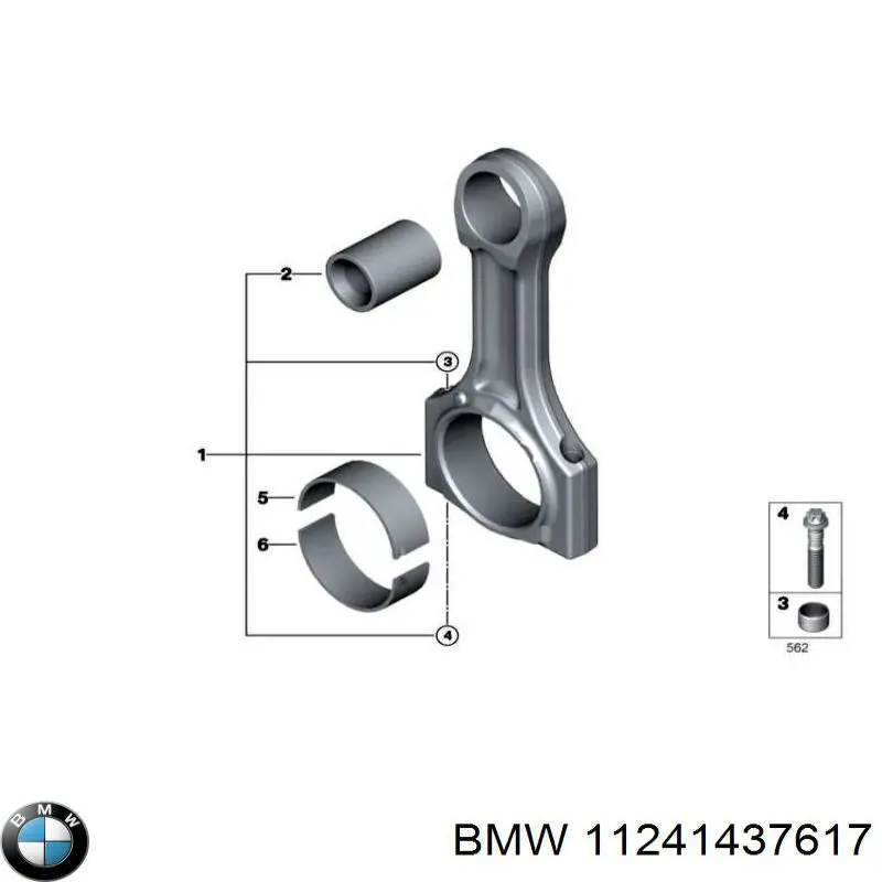 Купити 11241437617 BMW Шатун поршня двигуна