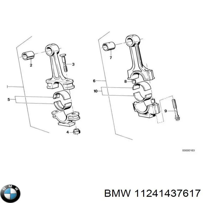 Шатун поршня двигуна BMW 11241437617 ціна, від 33.33 USD