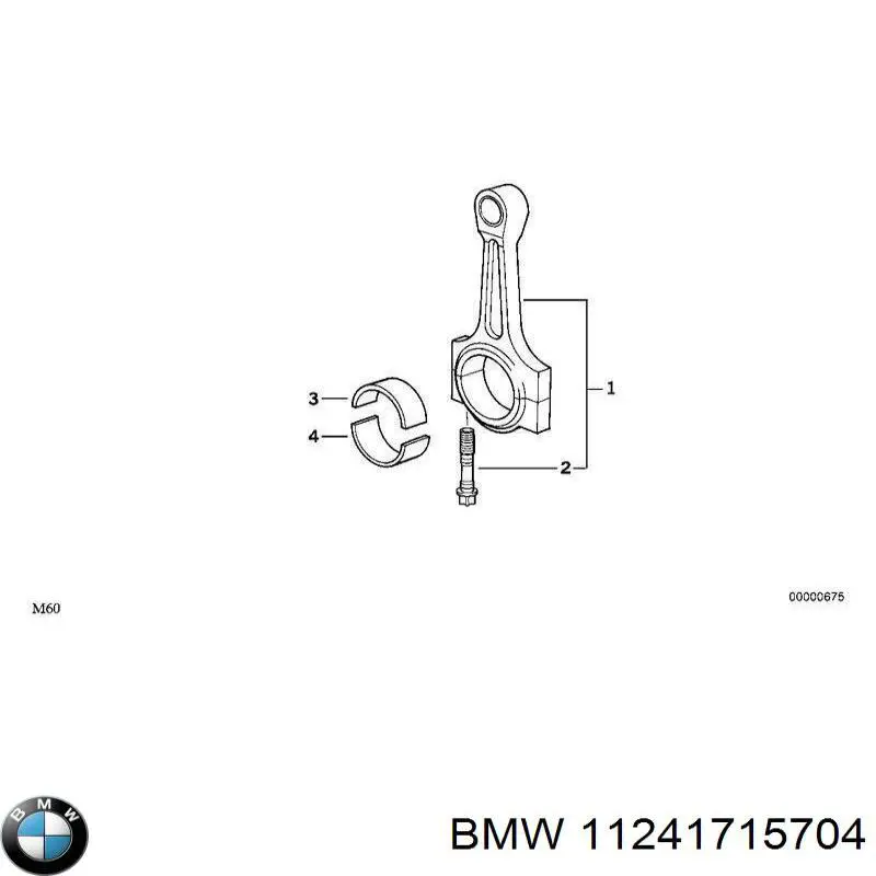 Купити 11241715704 BMW Вкладиші колінвала, шатунні, комплект, 2-й ремонт (+0,50)