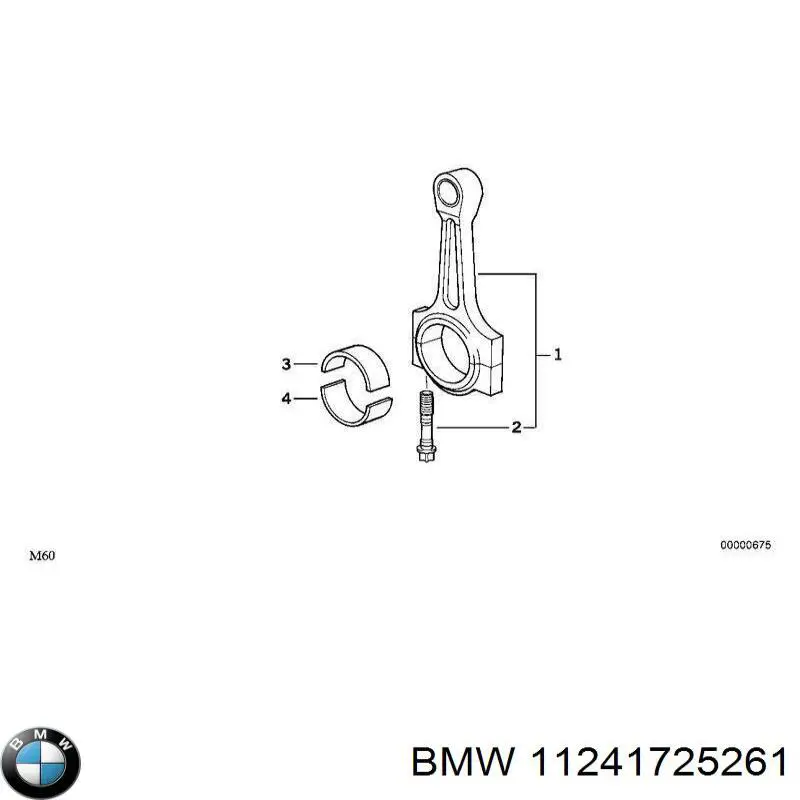 11241725261 BMW Підшипник коленвала, шатунів, комплект, 3-й ремонт (+0,75)