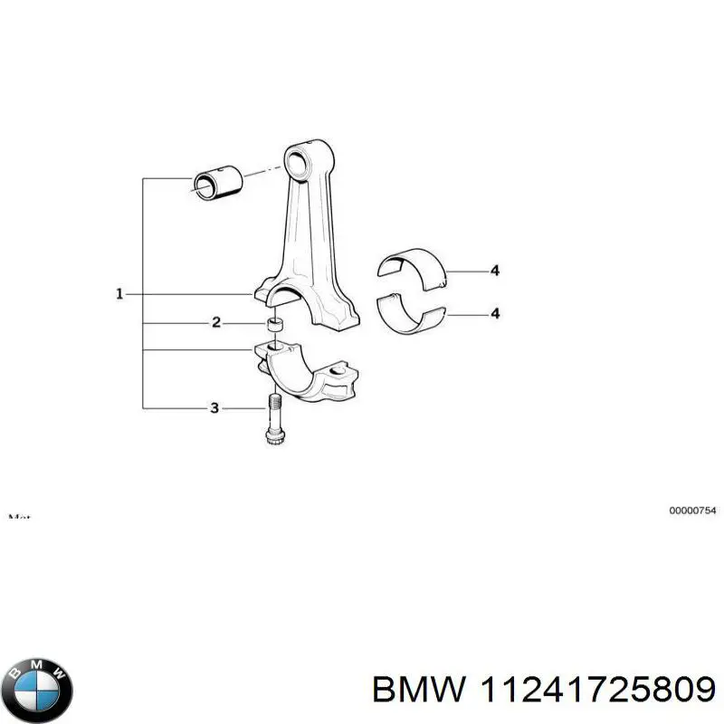Шатун поршня ДВЗ на BMW 7 (E38)