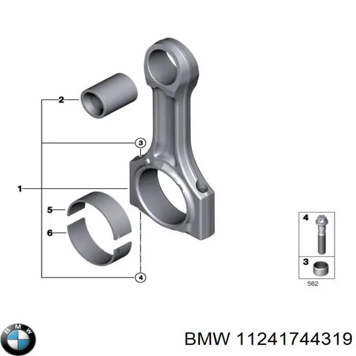 Болт шатуна BMW 11247558877 ціна, від 4.57 USD