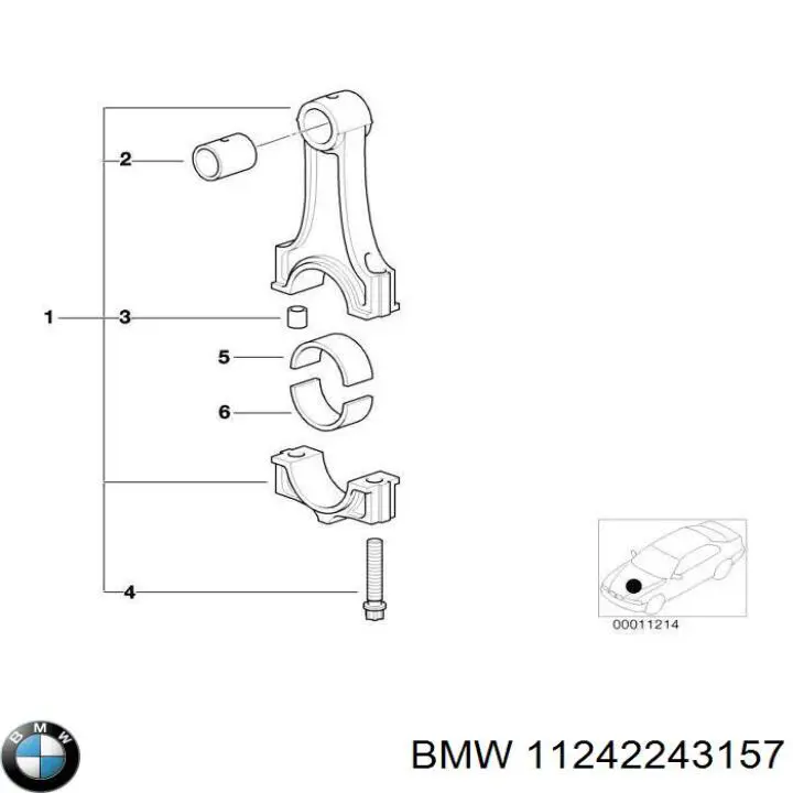 11242243157 BMW Шатун двигуна