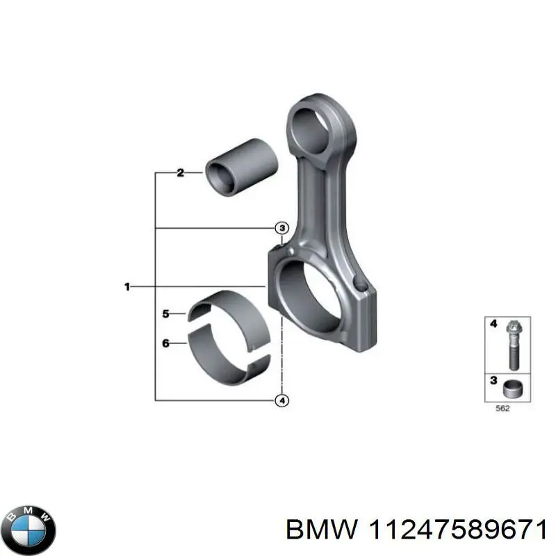 Болт кріплення шатуна на BMW 7 (E32)