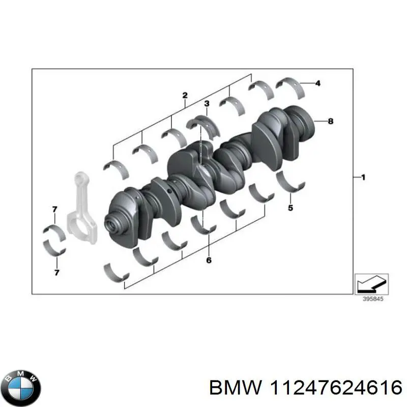 11247624616 BMW шатун поршня двигуна