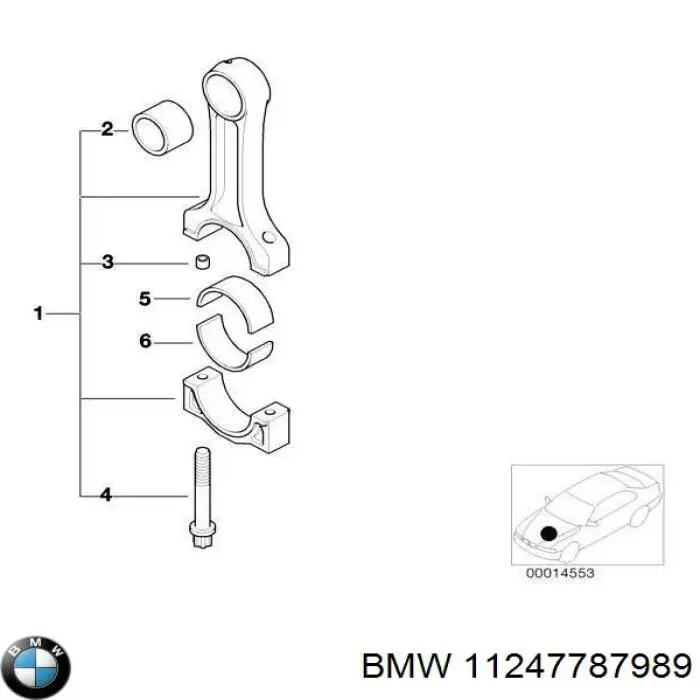 Шатун поршня ДВЗ BMW 11247805253 ціна, від 19.00 USD
