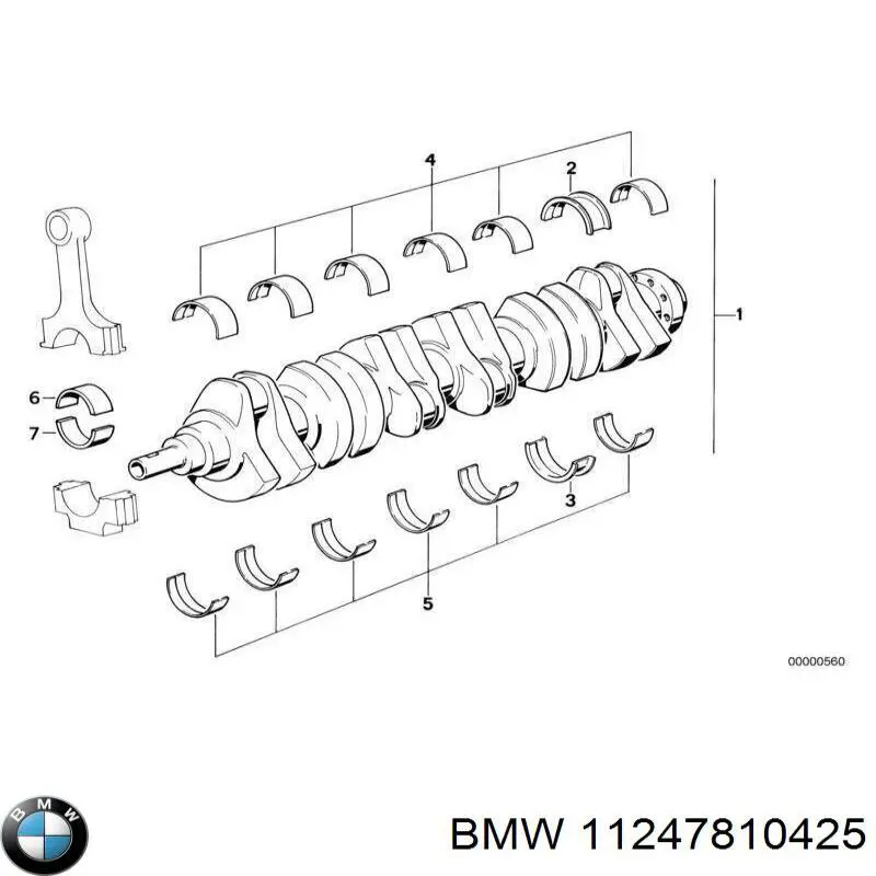 Купити 11247810425 BMW Вкладиші коленвала шатунні