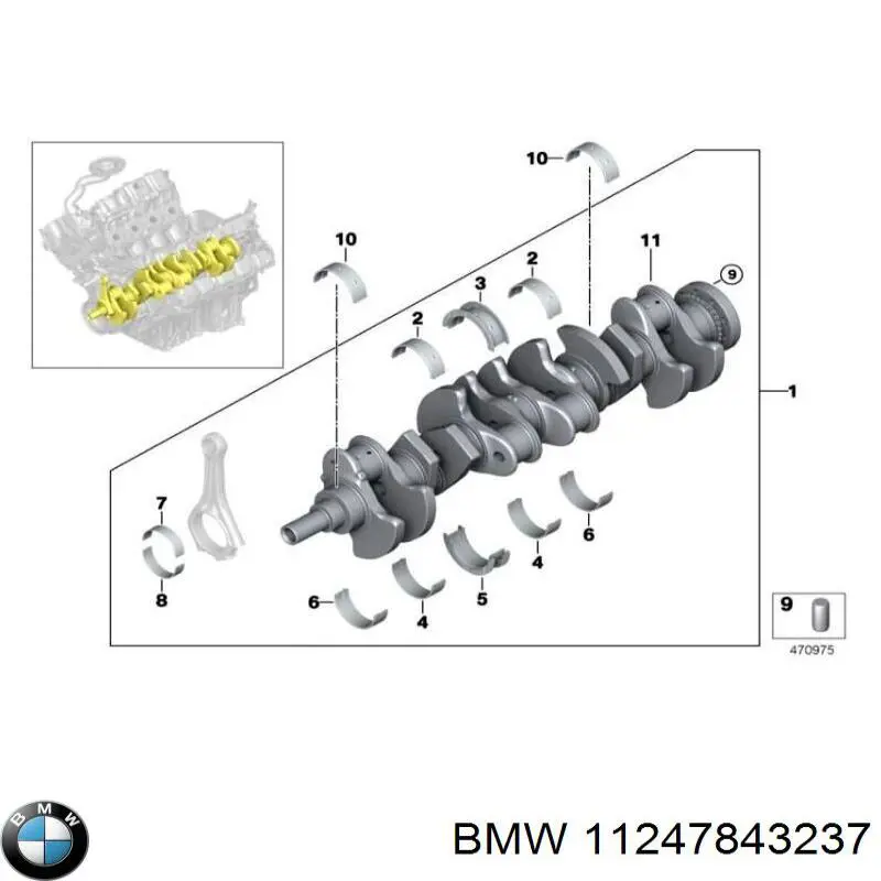 Шатун поршня ДВЗ BMW 11247843237 ціна, від 70.54 USD