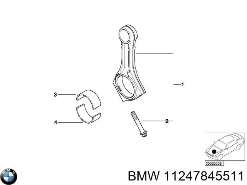 Болт шийок шатуна BMW 11247845511 ціна, від 5.63 USD