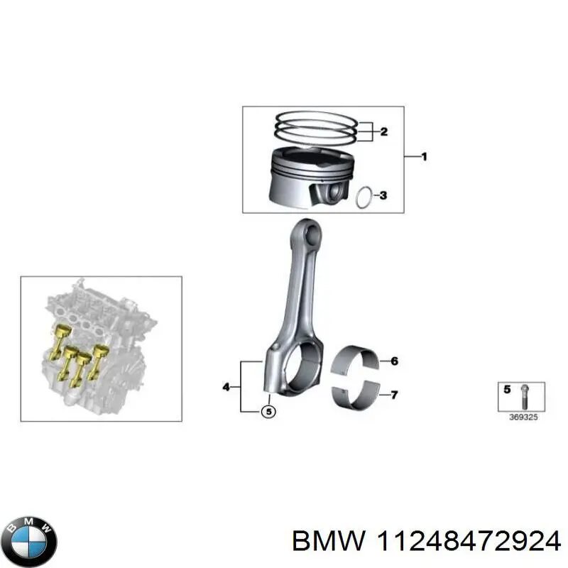 Болт шатуна 11248472924 BMW