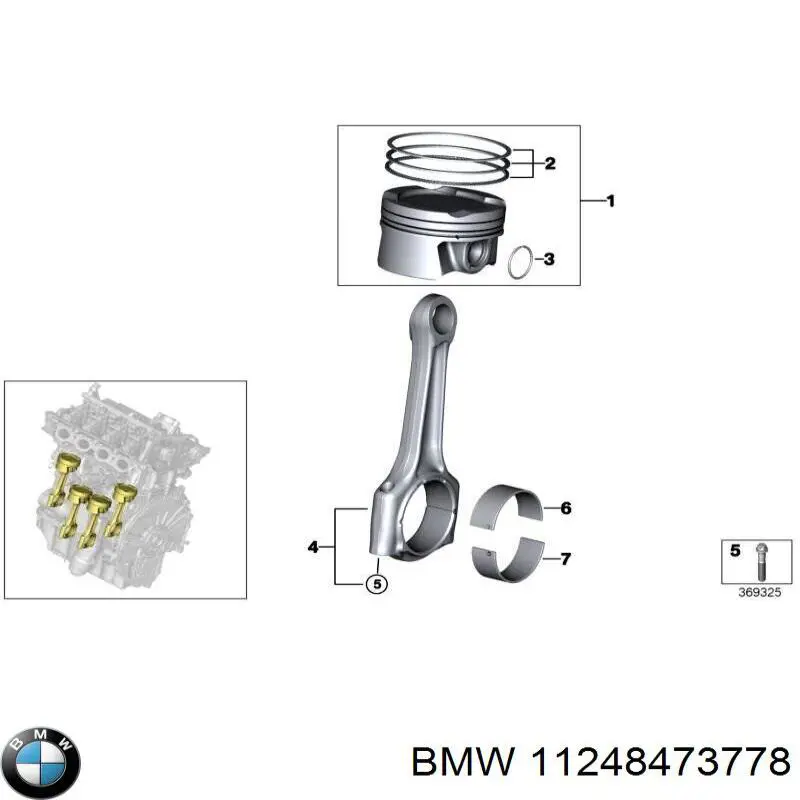 Шатун поршня ДВЗ BMW 11248473778 ціна, від 380.08 USD
