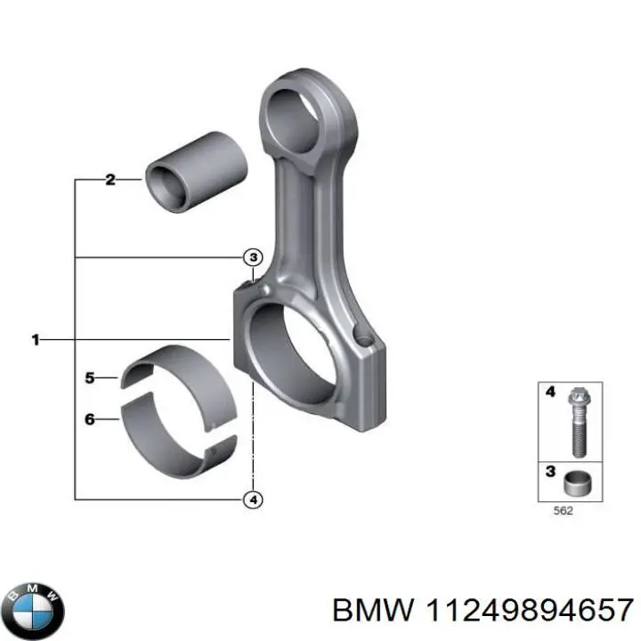 11249894657 BMW Шатун поршня ДВЗ