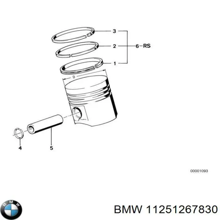 11251267830 BMW кільця поршневі комплект на мотор, 2-й ремонт (+0,50)