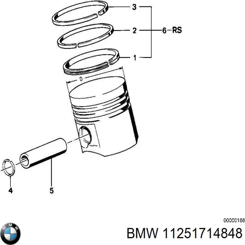 Купити 11251267829 BMW Кільця поршневі комплект на мотор, 1-й ремонт (+0,25)