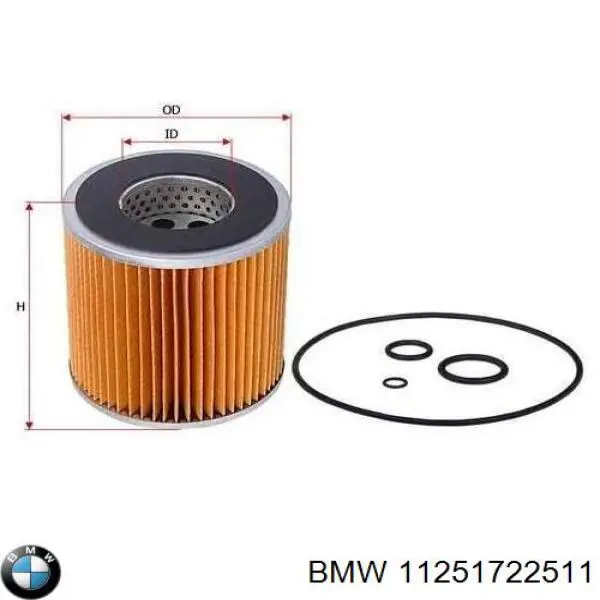 11251722511 BMW поршень в комплекті на 1 циліндр, 2-й ремонт (+0,50)