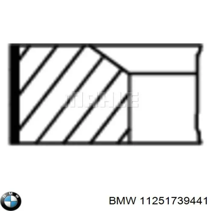 Купити 11251739441 BMW Кільця поршневі на 1 циліндр, STD.