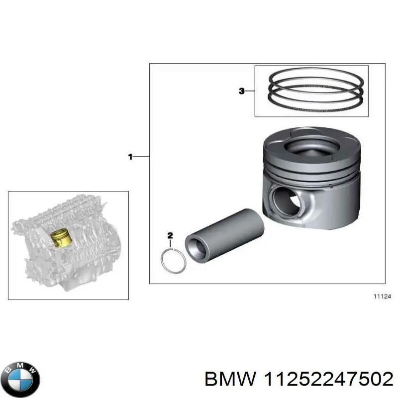 Купити 0831700 Mahle Original Поршень в комплекті на 1 циліндр, STD