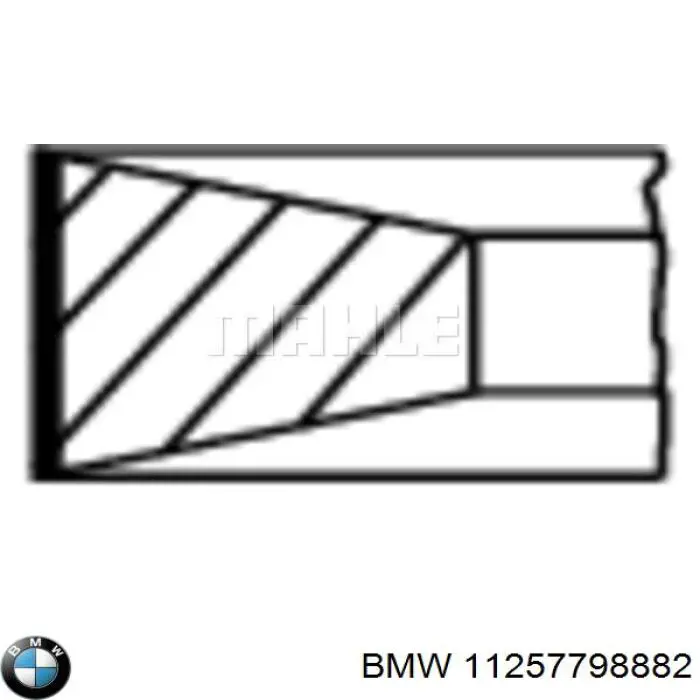 11250308646 BMW кільця поршневі на 1 циліндр, std.