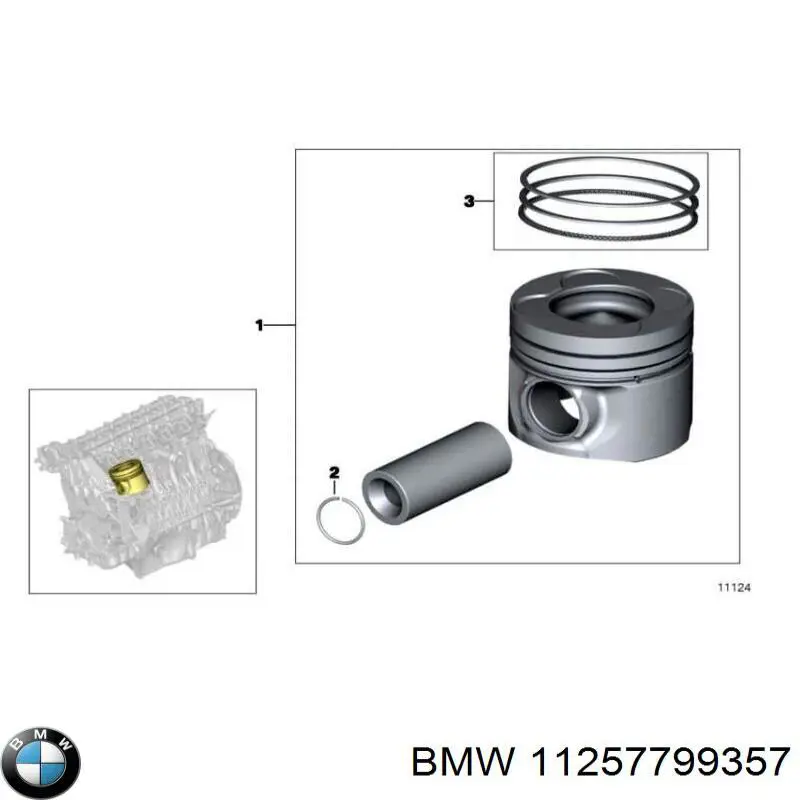 Поршень в комплекті на 1 циліндр, STD Mahle Original 081PI00103000 ціна, від 173.39 USD