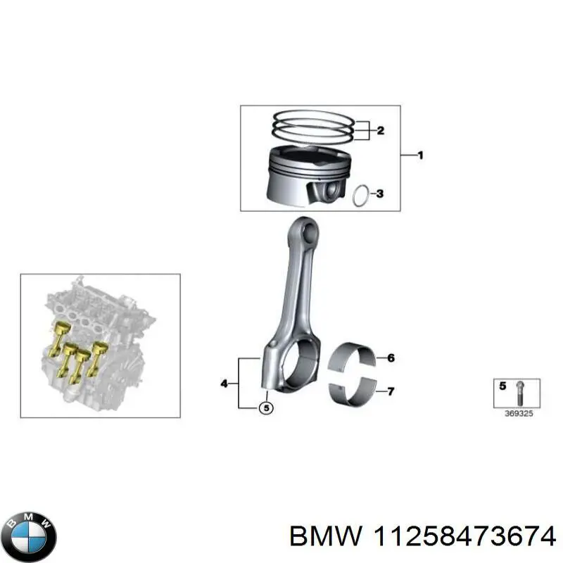 Маслоз'ємні поршневі кільця, стандартні на BMW 6 (G32)