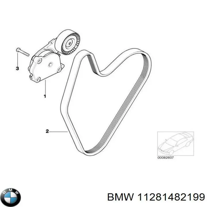 Натягувач приводного ременя BMW 11281482199