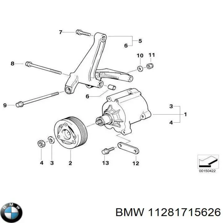 Купити Натягувач приводного ременя BMW 7  E32