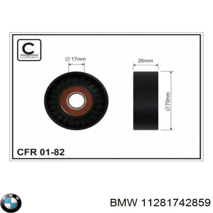 Натягувач приводного ременя BMW 11281742859 ціна, від 9.93 USD