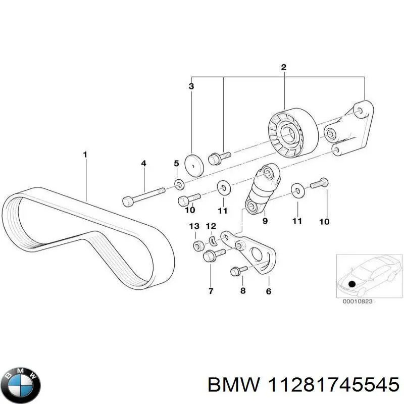 1745545 BMW Амортизатор натяжителя ременя приводного