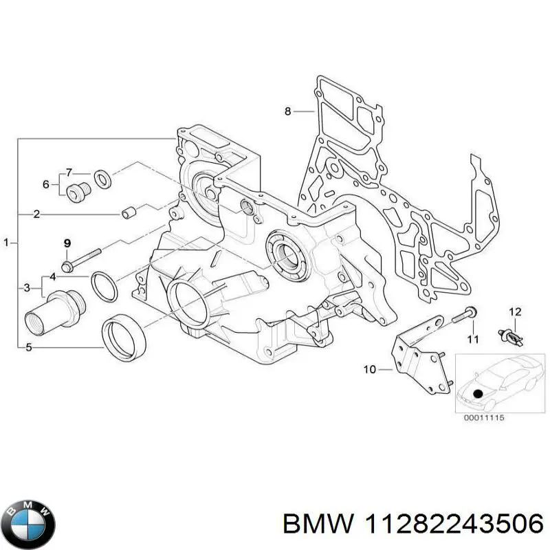 Вісь натягувача привідного ременя на BMW 7 (E38)