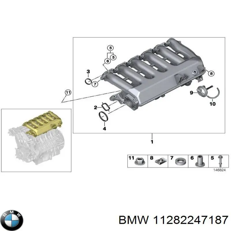 Купити 11282247187 BMW Натяжний ролик