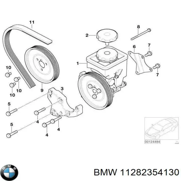 Натягувач приводного ременя 11282354130 BMW