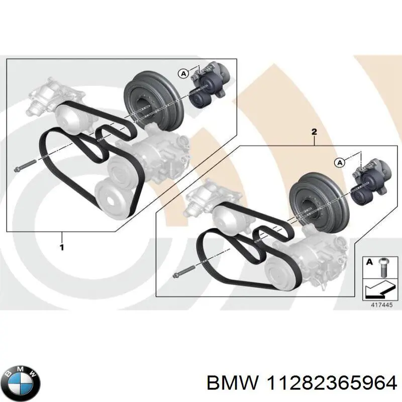 Ремінь приводний, агрегатів, комплект BMW 11282365964 ціна, від 92.40 USD