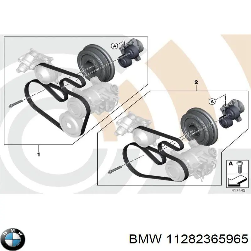 Ремінь приводний, агрегатів, комплект BMW 11282365965 ціна, від 651.43 USD