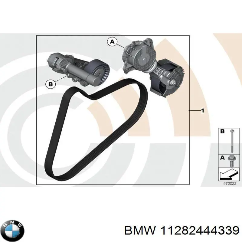 Купити 11282444339 BMW Ремінь приводний, агрегатів, комплект
